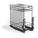 Emuca ? chariot coulissant avec paniers 8381635 ? acier gris anthracite ? module 300mm ? syst�me de fermeture ...