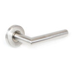 Emuca - jeu de garniture int�rieure de poign�e de porte, avec rosace d. 53mm, mod�le l droite, acier ...