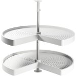 Emuca - jeu de plateaux rotatifs shelvo 3 / 4, pour module de 800mm, plastique et aluminium, blanc Emuca - jeu de plateaux rotatifs shelvo 3 / 4, pour module de 800mm, plastique et aluminium, blanc