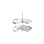 Emuca - jeu de plateaux rotatifs shelvo 3 / 4, pour module de 800mm, plastique et aluminium, blanc Emuca - jeu de plateaux rotatifs shelvo 3 / 4, pour module de 800mm, plastique et aluminium, blanc