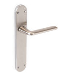 Emuca - jeu de sydney set de poign�es de porte int�rieures, avec plaque 43x250mm, aluminium et zamak, ...