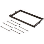 Emuca kit de 7 tringles � pantalon et cadre de coulissage pour armoires moka, fermeture souple, r�glable, ...