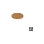 Emuca pastille cache - vis, adh�sive, d. 20 mm, couleur ch�ne, 150 ut. - talla