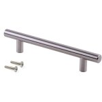 Emuca - poign�e pour meubles orlando, l400mm, entraxe 320mm, acier, nickel satin�