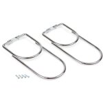 Porte - bouteilles 2 trous en acier pour meubles, longueur 231 mm, largeur 108 mm, chromé, 2 pièces Porte - bouteilles 2 trous en acier pour meubles, longueur 231 mm, largeur 108 mm, chromé, 2 pièces