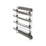 Emuca - porte - chaussures lat�ral coulissant pour placards et dressing quartz, droite, acier, titane ...