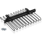 Emuca - porte - pantalons extractible, 11 tiges, guides d'extraction totale, acier, peint en noir