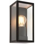 Lighting oxford - applique murale ext�rieure peinture noire mat & verre clair 1 lumi�re dimmable ip44 ...
