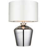 Waldorf - lampe de table en verre chrom, e27 - endon