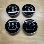 Enjoliveurs centraux de roue brabus mercedes 75 mm, lot de 4, compatibles avec les mod�les abcesg, cla, ...