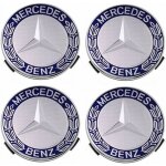 Enjoliveurs et jantes cache - moyeu compatible avec mercedes - benz 75 mm - bleu, lot de 4