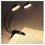 Enowelir lampe de lecture / pupitre de musique rechargeable � 12 led, lampe de lecture � clipser dans ...