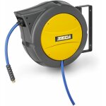 Enrouleur air et eau 25 m  3 / 8 15 bars tech avec enroulement automatique et support mural pivotant ...