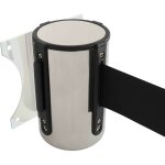 Enrouleur mural chrom� sangle noire 5 m