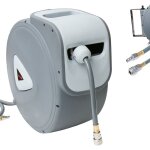 Hengda - enrouleur de tuyau 30m raccord dévidoir mural enrouleur 1 / 4' automatique tuyau support enrouleur ... Hengda - enrouleur de tuyau 30m raccord dévidoir mural enrouleur 1 / 4' automatique tuyau support enrouleur ...