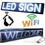 Enseigne led personnalis�e coulissante lumi�re blanche 100 x 20 cm