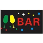 Enseigne lumineuse avec logo pour bar, restaurant, pizza, vitrine de bar avec criture led