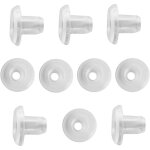 Ensemble de 10 accessoires de fermeture transparente pour rideaux � volets, bouchon de queue pour rail ...