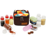 Ensemble de 10 pots � �pices portables avec sac de rangement, id�al pour camping, voyage et pique - nique ...