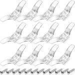 Ensemble de 12 crochets d'enrouleur de cordon transparents, 55mm store rideau crochet � cordon