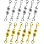 Ensemble de 12 fermoirs et anneaux magn�tiques pour colliers. rallonge pour collier. plaqu� or et argent ...