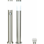 Ensemble de 2 lampes d'extrieur  led dtecteur de mouvement d'alle de jardin clairage extrieur support ...