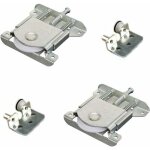 Ensemble de 2 pi�ces de porte coulissante pour roulettes de garde - robe ides roulements � billes pi�ces ...