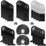 Ensemble de 24 lames de scie � cloche ferm�es ensemble d'outils polyvalents oscillants hybrides universels ...