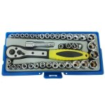 Ensemble de 36 embouts de cls  douille, cls  boulons, crous, crous  bille avec tui