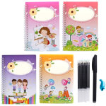Ensemble de 4 cahiers de calligraphie pour enfants - livre d'�criture et de tra�age de lettres