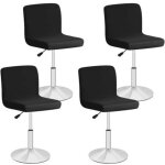 Ensemble de 4 housses de chaise haute bar de salle � manger, housse tabouret de bar amovible et lavable, ...