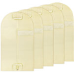 Ensemble de 5 housses � v�tements baggi 100 x 60 cm beige