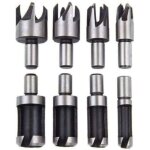 Ensemble de 8 couteaux de bouchage de trous frais�s, ensemble de couteaux de bouchage en acier au carbone, ...