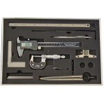 Fp - ensemble de 9 outils de mesure pied  coulisse digital 150 mm rgle 300 mm micromtre 0 - 25 mm ...