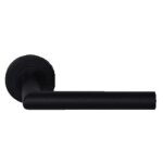 Ensemble bquille rosace ronde pomerol poxy noir mat