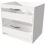 Zen - ensemble caisson + vasque mixy - 60cm - blanc - m�lamin� - livr� en kit - ondee