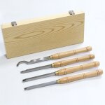 Ensembles de ciseaux � bois 4 pi�ces, ensemble de burin � bois, outil de tournage en bois de carbure, ...