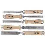 Ensemble ciseau bois manche bois 5 - pièces . en carton fortis Ensemble ciseau bois manche bois 5 - pièces . en carton fortis