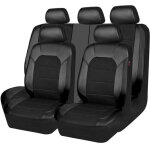 Ensemble complet de 9 housses de si�ge auto, accessoires pour si�ges avant et arri�re, noir
