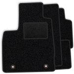 Ensemble complet de tapis de sol en velours pour nissan leaf i ze0 2010 - 2017 - finition noire