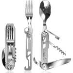 Ensemble de couverts de camping 5 en 1, avec cuill�re, fourchette, couteau et d�capsuleur, vaisselle ...