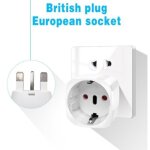 Ensemble de deux adaptateurs de prise britannique, adaptateur de voyage france vers royaume - uni, convient ...
