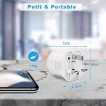 Ensemble de deux adaptateurs de prise britannique, adaptateur de voyage france vers royaume - uni, convient ...