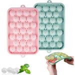 Ensemble de deux bacs � gla�ons en silicone, 25 mini bacs � gla�ons ronds, empilables et r�utilisables ...