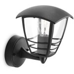 Ensemble d'�clairage ext�rieur philips mygarden creek : applique murale noire ip44 + ampoule led ultra ...