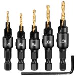 Ensemble de forets pour fraisage du bois � queue hexagonale, type de baril de griffe?foret � t�te frais�e ...