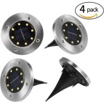 Ensemble de lampadaires solaires avec 4 lampadaires à disques solaires 8 led lampe solaire d'extérieur ... Ensemble de lampadaires solaires avec 4 lampadaires à disques solaires 8 led lampe solaire d'extérieur ...