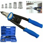 Ensemble de pinces � rivets - m5 m6 m8 m10 m12 pinces � rivets - poign�e filet�e pour �crou � rivet manuel, ...