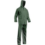 Ensemble de pluie veste et pantalon double enduction pvc vert tl - 50201