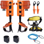 Ensemble de pointes deescalade dearbre, 1 paire, crampons deescalade dearbre en acier allie, charge de ...